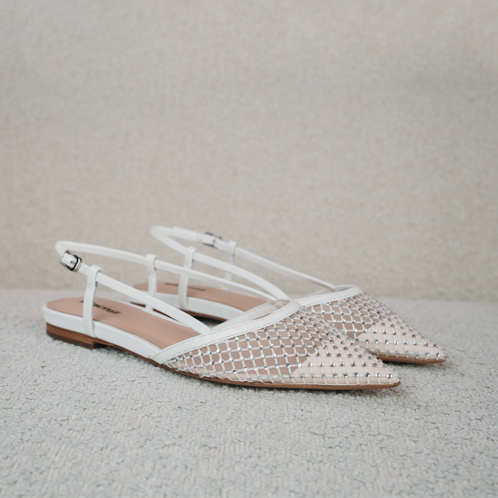 LOLA CRUZ CARLOTTA FLAT | WHITE