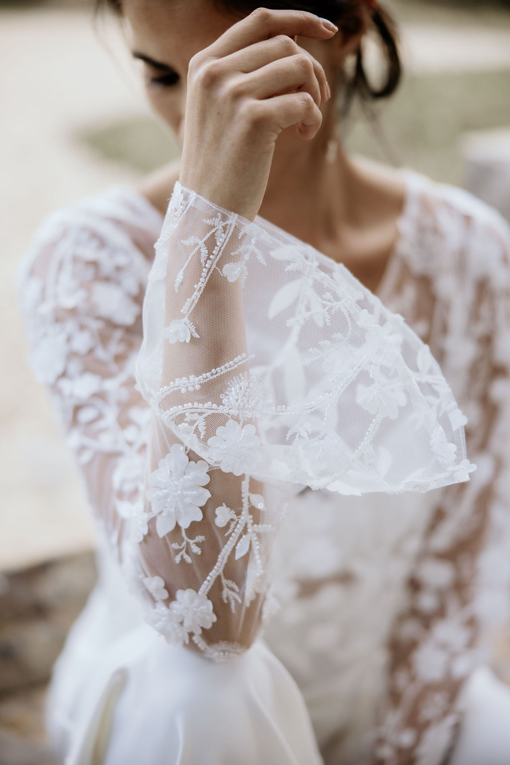 Brautfreundin Brautmode Mönchengladbach Brautzqeiteiler MADO Bluse mit Perlenapplikation